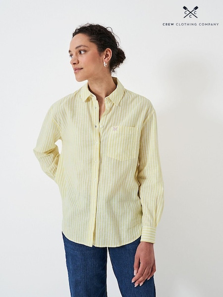 Crew Clothing Yellow Linen Blend Shirt (B37230) | €37
