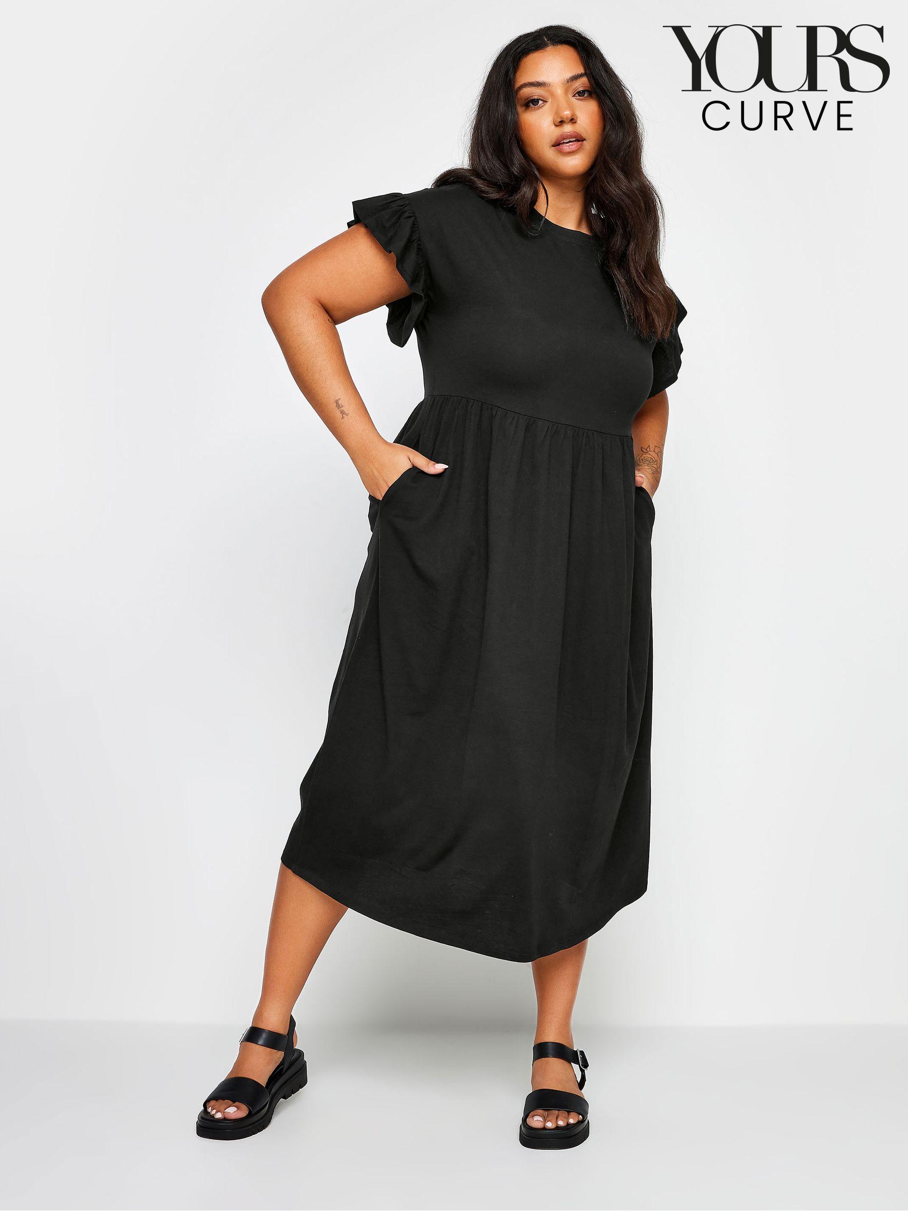 Women s Black Summer Dress Plain 100 Cotton Dresses Next Oman