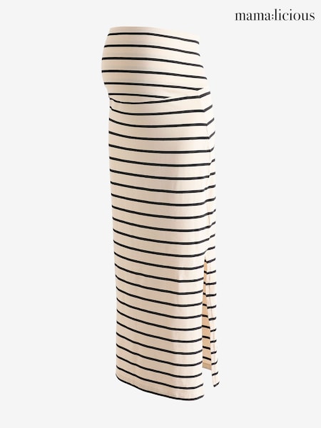 Mamalicious White Maternity Over The Bump Comfort Maxi Skirt (B37455) | €6
