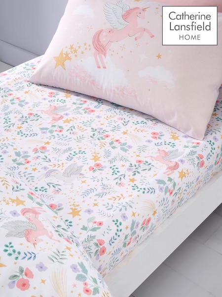 Catherine Lansfield Pink Fairytale Unicorn Fitted Sheet (B37461) | €14.50 - €17.50