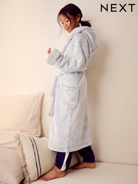 Серый - Longline Soft Touch Fleece Dressing Gown (7-16yrs) (B37562) | €18 - €26
