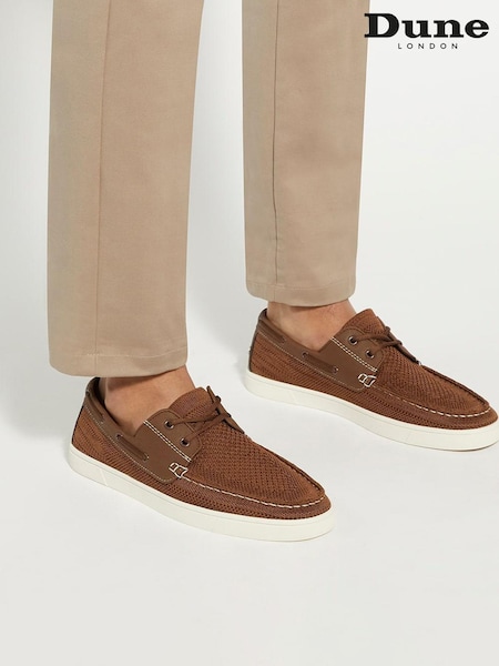 Коричневый - Dune London Blaizerss Knit Boat Shoes (B37583) | €105