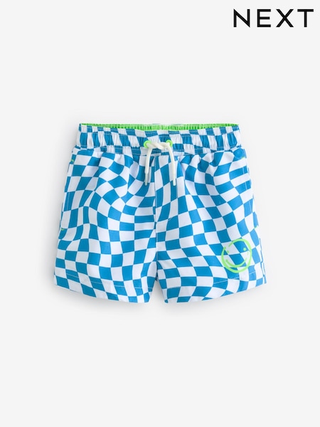 Blaues Schachbrett - Printed Swim Shorts (3mths-7yrs) (B37624) | 6 € - 9 €