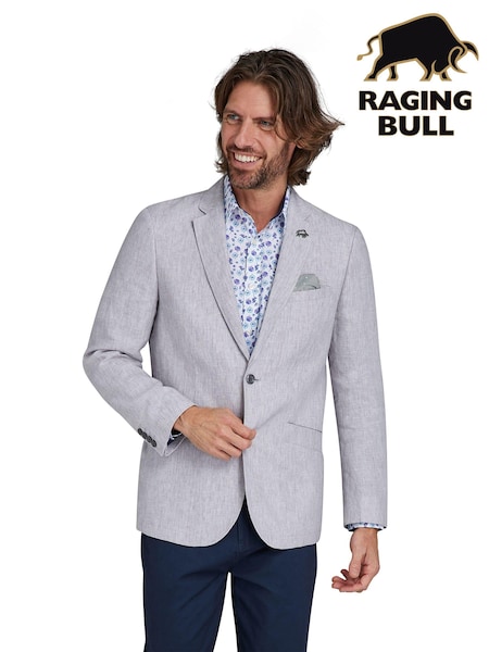 Raging Bull Grey Linen Blazer (B37659) | €61 - €66