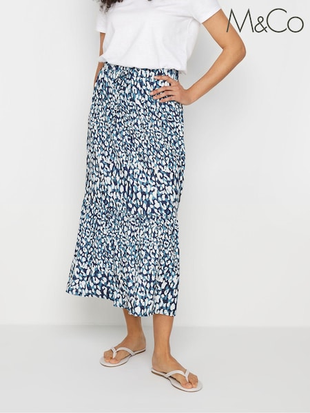 M&Co Printed Tiered Tie Waist Skirt (B37728) | 121 LEI