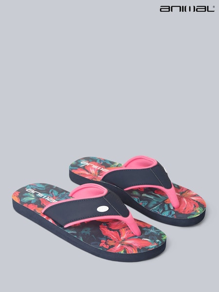 Animal Navy Blue Womens Swish Flip Flops (B37830) | AED64