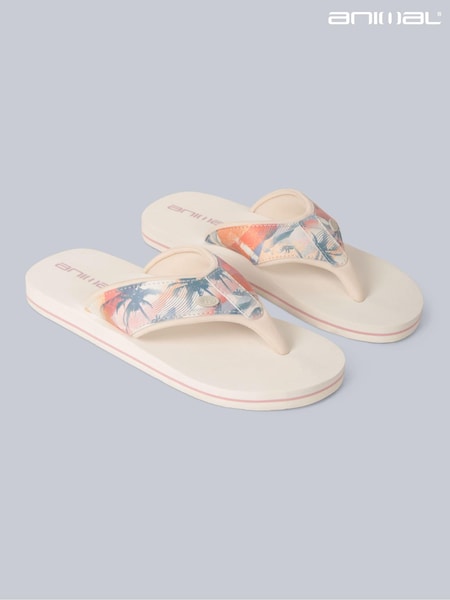 Animal Cream Womens Swish Flip Flops (B37924) | R$ 285