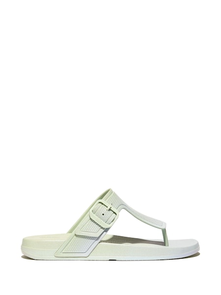 FitFlop Green Iqushion Iridescent Adjustable Buckle Flip-Flops (B38142) | €38