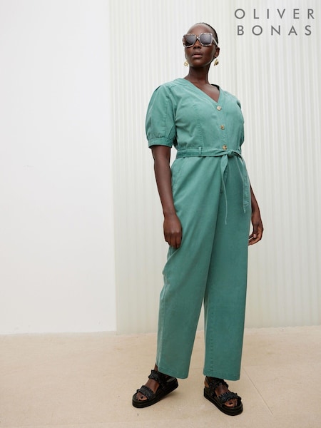 Oliver Bonas Short Sleeve V-Neck Jumpsuit (B38146) | €47