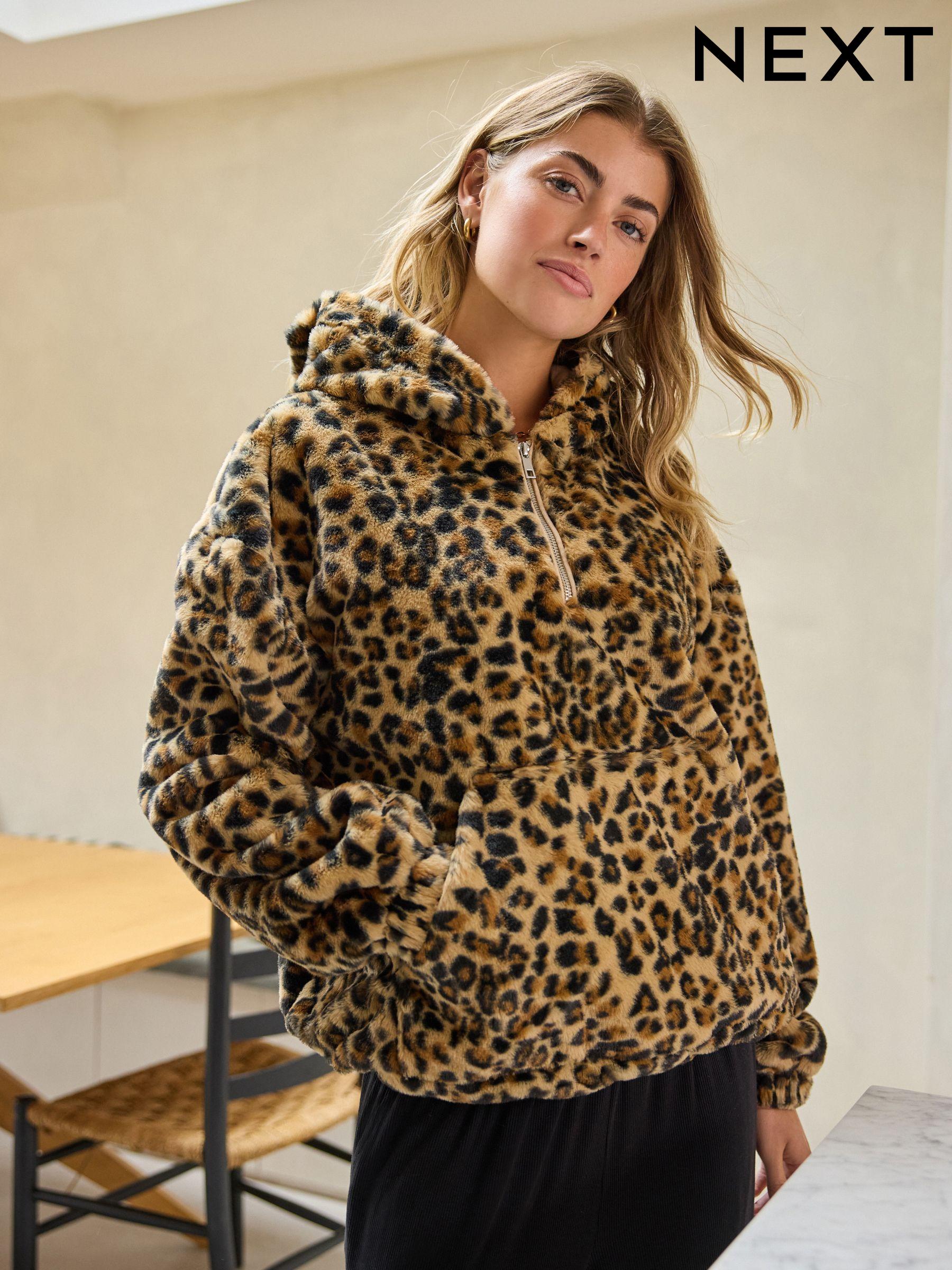 Short leopard print jacket new arrivals
