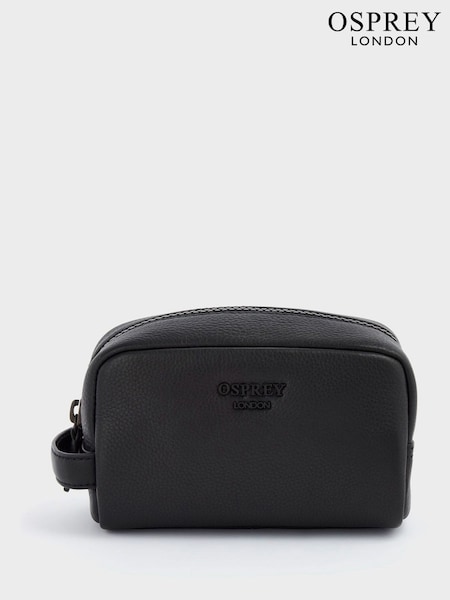 OSPREY LONDON Small The Onyx Leather Black Washbag (B38297) | 92 €