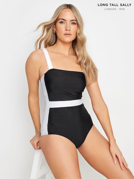Long Tall Sally Lts Tall Black & White Colourblock Swimsuit (B38376) | €63