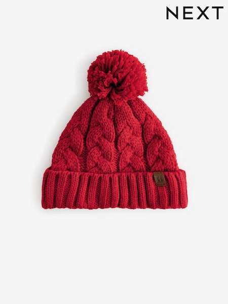 rdeča - Cable Knit Pom Hat (1-16yrs) (B38465) | € 3 - € 6