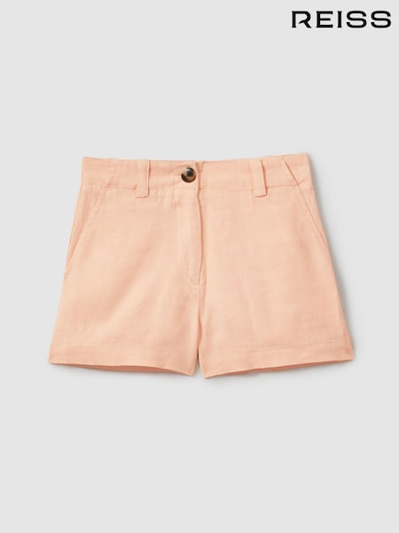 Reiss Apricot Dani 13-14 yrs Linen Loose Fit Shorts (B38500) | kr862