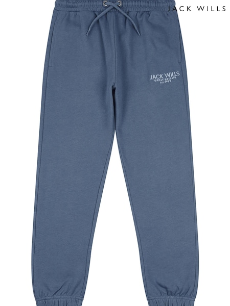 Jack Wills Blue Boys 100% Cotton Graphic Haydor Joggers (B38623) | AED204 - AED245