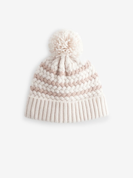 Baby Knitted Pom Hat (B38673) | €6