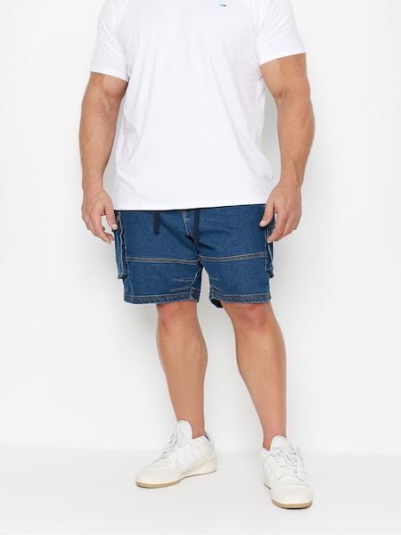 BadRhino Big & Tall Blue Elasticated Waist Denim Shorts (B38681) | €49