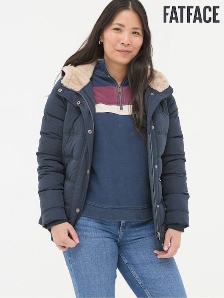 FatFace Lara Navy Puffer Coat (B38702) | €85