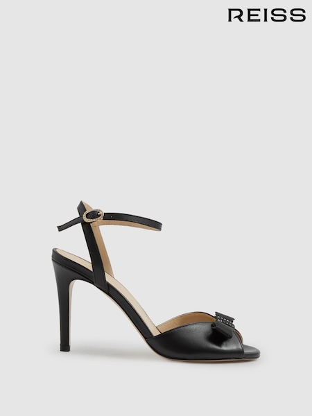 Leather Open-Toe Heels (B38877) | 2,309 LEI