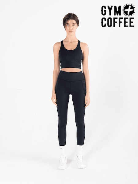 Gym + Coffee Black Womens Relentless 7/8 Leggings (B38935) | R$ 690