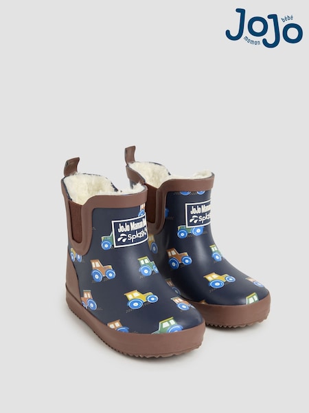 Jojo Maman Bébé Cosy Lined Printed Ankle Wellies (B39101) | €38 - €41