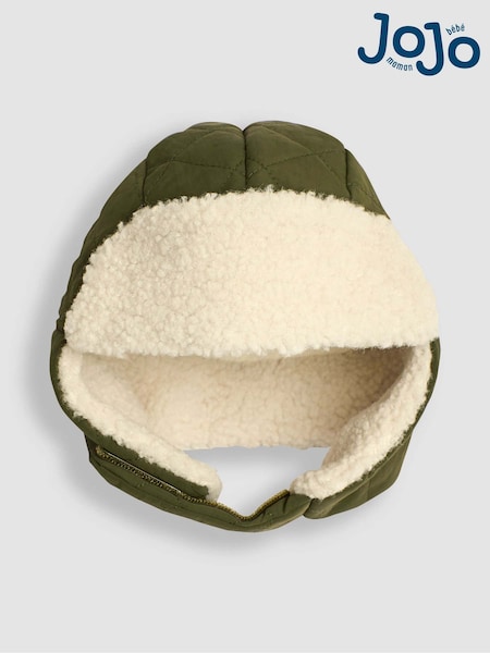 JoJo Maman Bébé Khaki Green Cosy Cord Hat (B39205) | €33