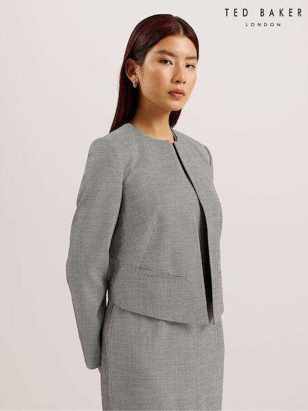 Ted Baker Grey Yutaka Cropped Tailored Jacket (B39314) | €95