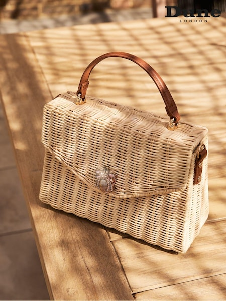 Dune London Natural Small Delliha Bug Wicker Grab Bag (B39498) | €145