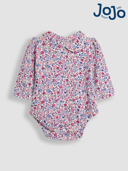 JoJo Maman Bébé Berry Pink Ditsy Floral Peter Pan Body (B39641) | CA$43