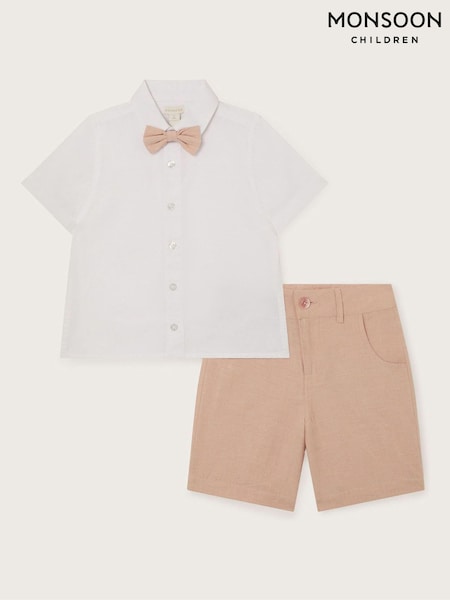 Monsoon Pink 100% Cotton Smart Shorts Set 3 Piece (B39651) | €30 - €40