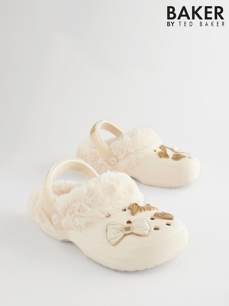 Baker by Ted Baker Girls Bone Charm Clog Slippers (B39700) | 223 LEI