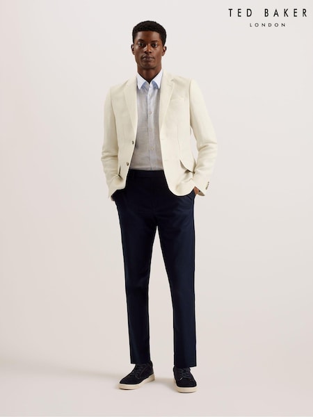 Ted Baker Off White Large Balhumj Herringbone Blazer (B39812) | €159