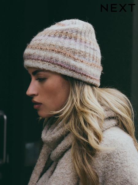Ombre Stripe Knitted Beanie Hat (B39840) | €19