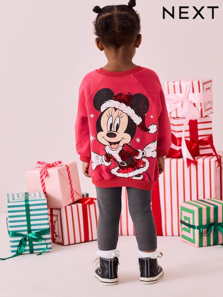 Red Disney Minnie Mouse Christmas Leggings Set (3mths-7yrs) (B39946) | €21 - €25