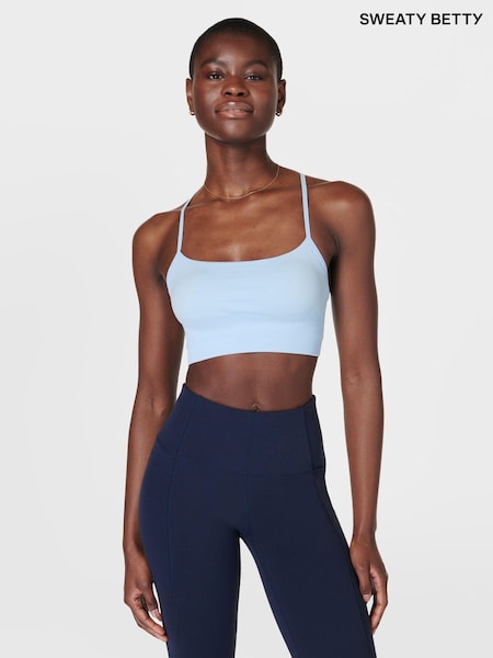 Голубой - Sweaty Betty Spirit Restored Seamless Yoga Bra (B39995) | €46
