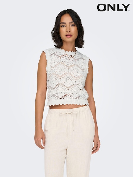 ONLY Crochet Knitted Sleeveless Jumper (B40050) | 15 €