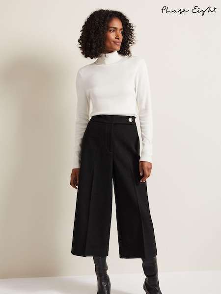 Phase Eight Black Bouclé Ripley Culottes (B40203) | €56