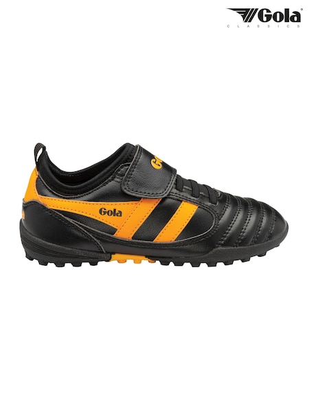 Gola Black Kids Ceptor Turf Microfibre Quick Fasten Football Boots (B40206) | AED116