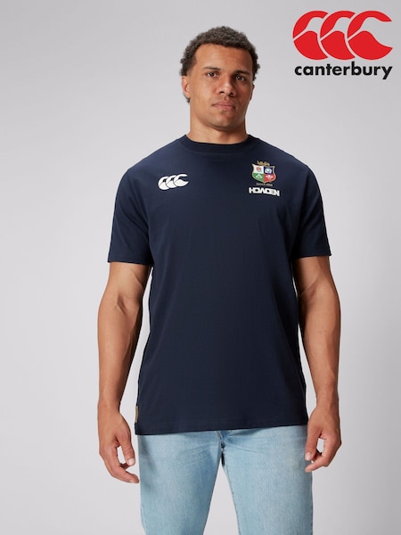 Canterbury Blue British & Irish Lions Rugby Cotton Jersey T-Shirt (B40291) | AED175