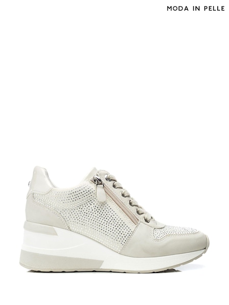 Moda In Pelle Brookie Glitz Wedge Side Zip Trainers (B40359) | €193
