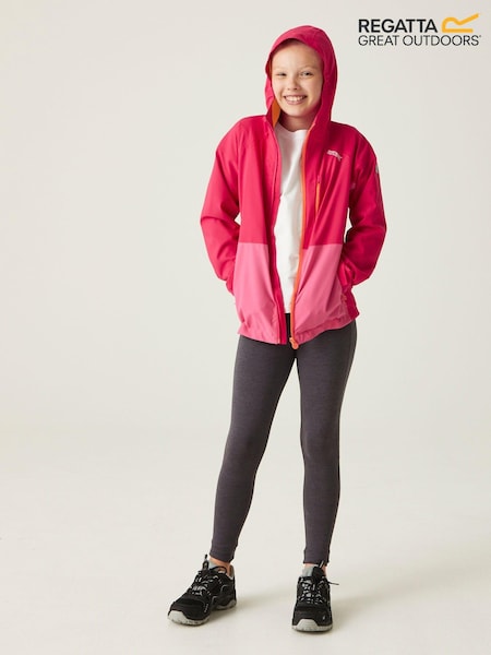 Regatta Light Pink Kids Highton VI Waterproof Jacket (B40435) | €65