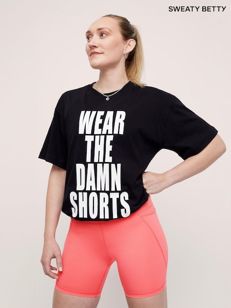 Pink Power 6" Biker Shorts (B40520) | €38