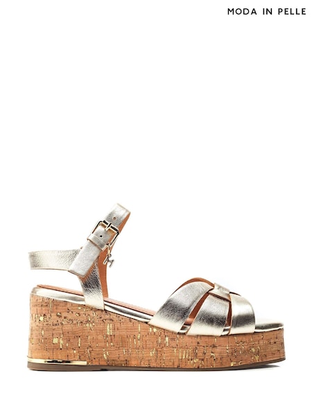 Moda in Pelle Poppiee Woven Two Part Wedge Sandals (B40537) | €72