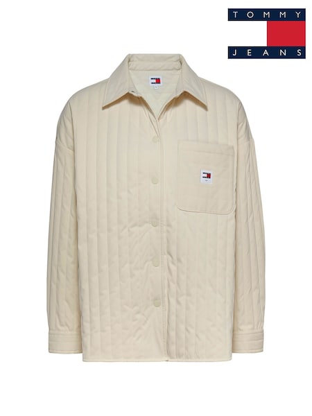 Tommy Jeans Natural Quilted Overshirt (B40585) | AED641