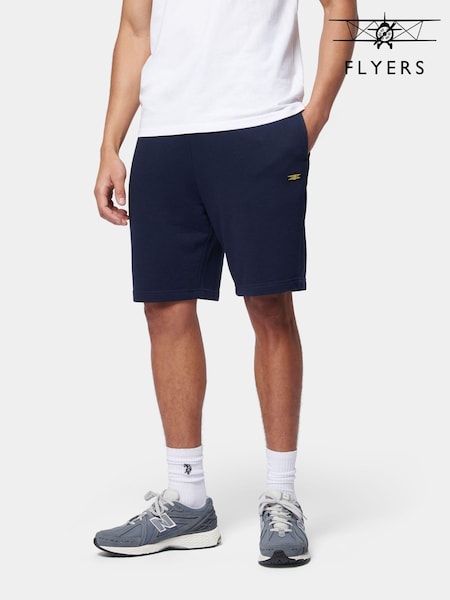 Albastru - Pantaloni scurți din bumbac pentru bărbați Flyers Classic Fit 100% (B40806) | 223 LEI