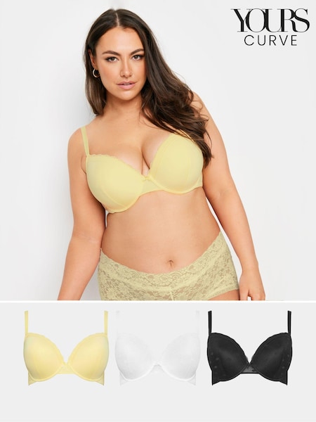 Yours Curve Padded T-Shirt Bra 3 Pack (B40866) | €66