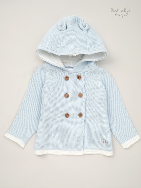 Rock-A-Bye Baby Boutique Hooded Bear 100% Cotton Knit Cardigan (B40881) | AED58