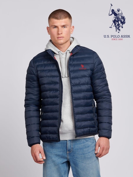 U.S. Polo Assn. Blue Light Lightweight Mens Bound Quilted Jacket (B41025) | €136