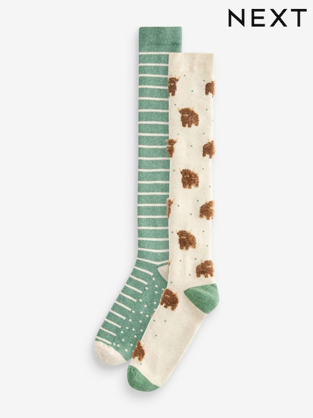 Hamish The Highland Cow Welly Socks 2 Pack (B41029) | $23