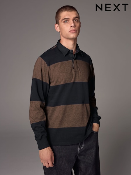 Neutra Marll/Black Stripe Long Sleeve Rugby Shirt (B41154) | €11
